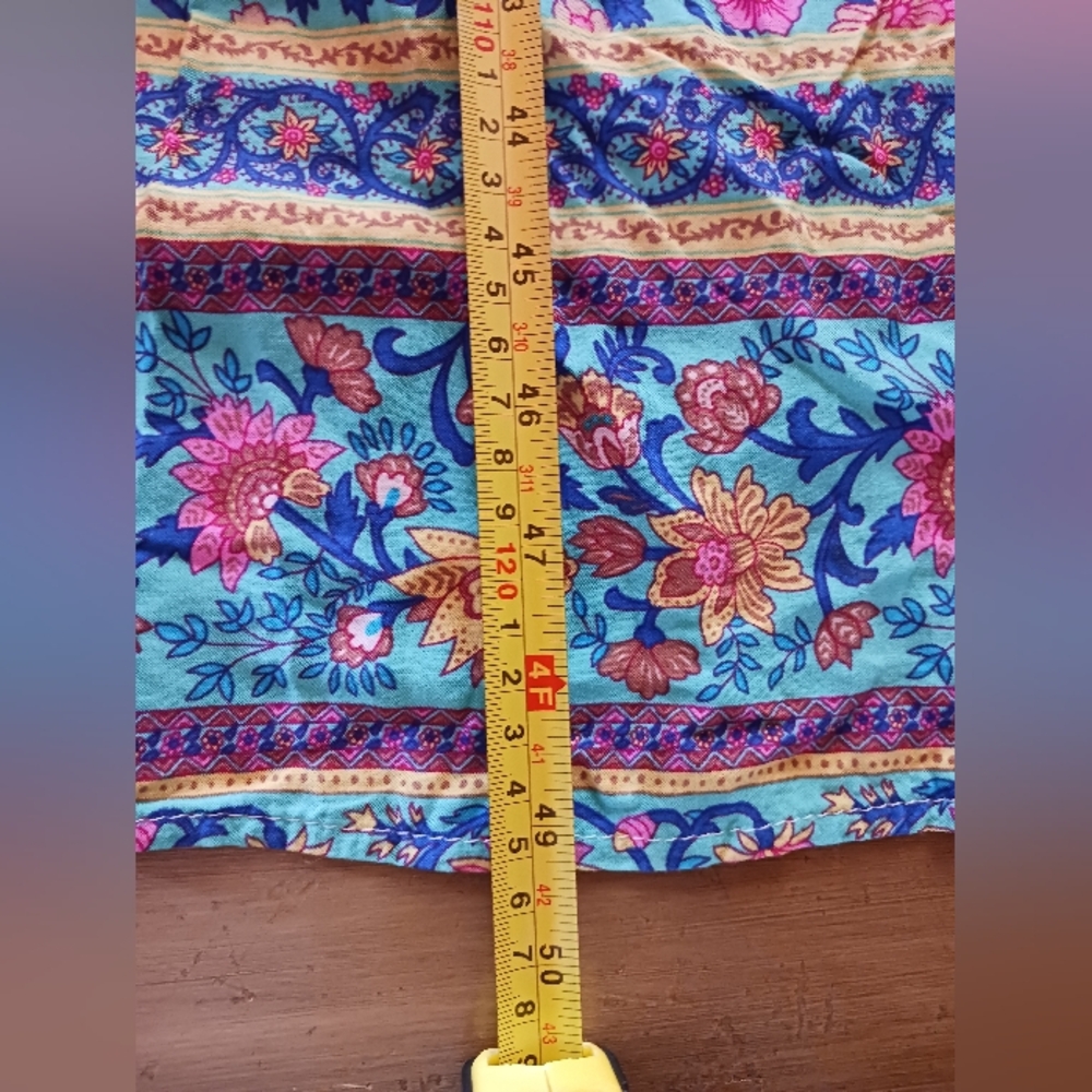 Beautiful Kimono Robe With Tie Waist Womens L Soft Lightweight 3/4 Sleeve Pretty - Picture 8 of 10